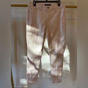 Eva Longoria Women’s blush pink denim skinny jeans, 12